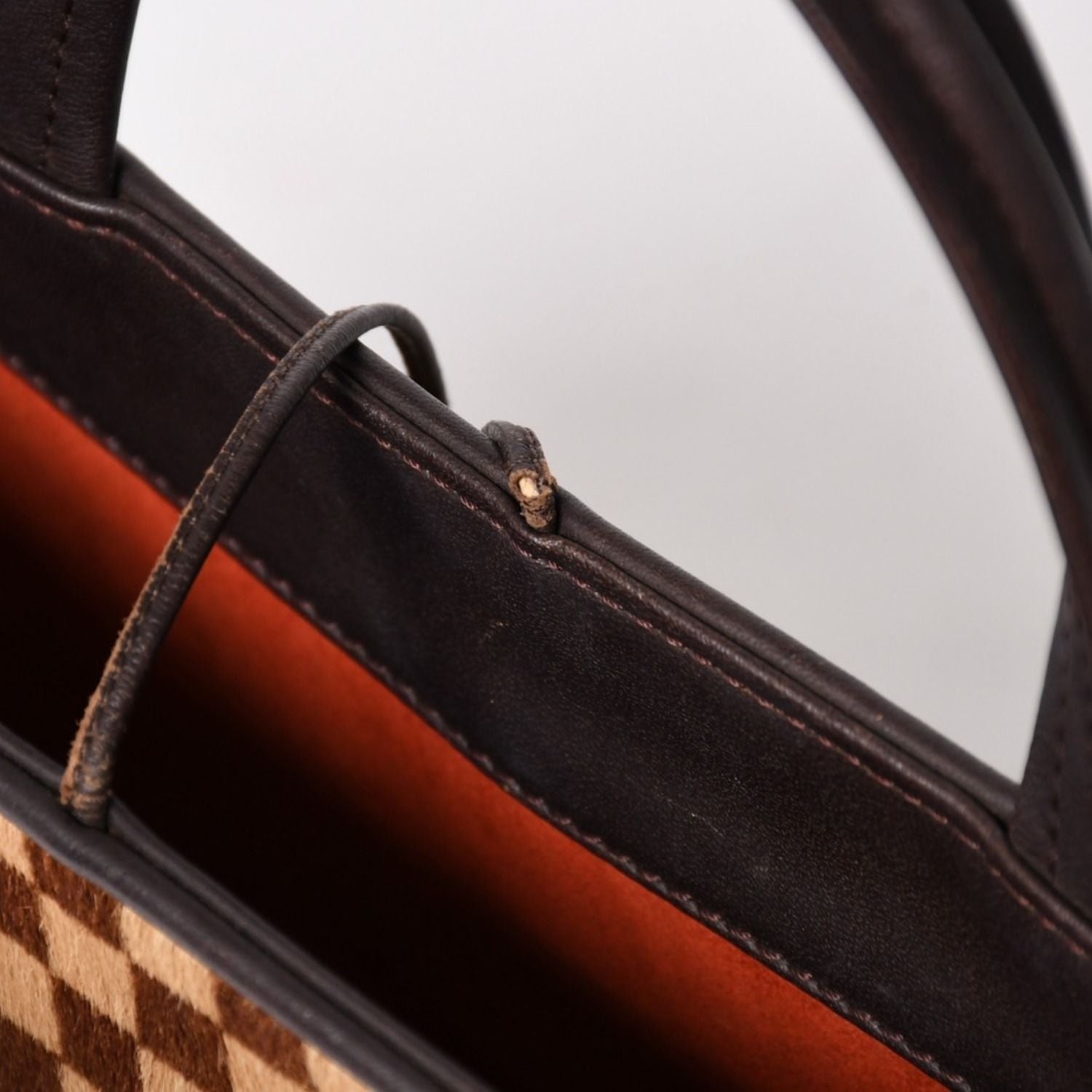 Louis Vuitton Impala Handbag Calf Hair Damier Sauvage Brown Beige — view 8