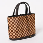 Louis Vuitton Impala Handbag Calf Hair Damier Sauvage Brown Beige — view 3