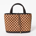 Louis Vuitton Impala Handbag Calf Hair Damier Sauvage Brown Beige