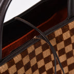 Louis Vuitton Impala Handbag Calf Hair Damier Sauvage Brown Beige — view 7