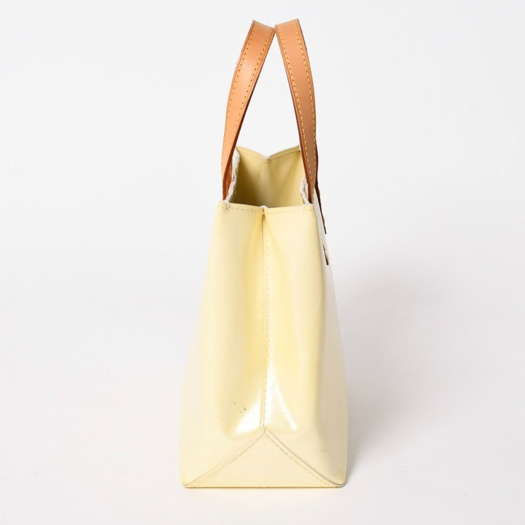 Louis Vuitton Monogram Reade PM Vernis Perlee White Ivory Cream Yellow Mini — view 3