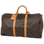 Louis Vuitton Keepall 50 Boston Bag Monogram Brown