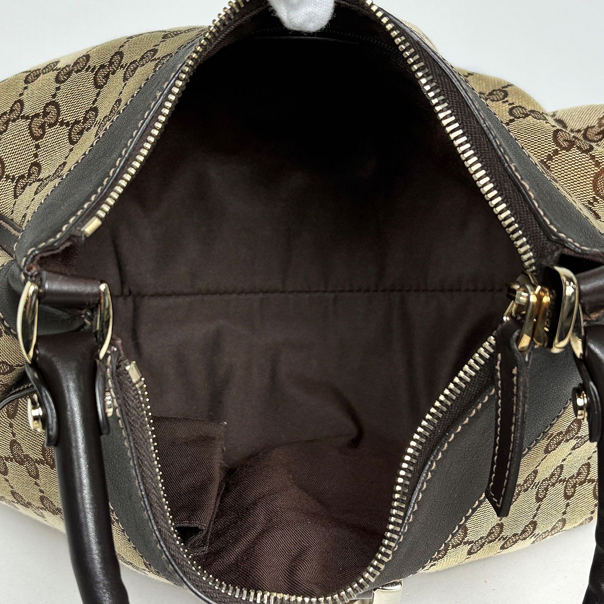 Gucci GG Pattern Shoulder Bag Abbey Canvas Brown — view 8