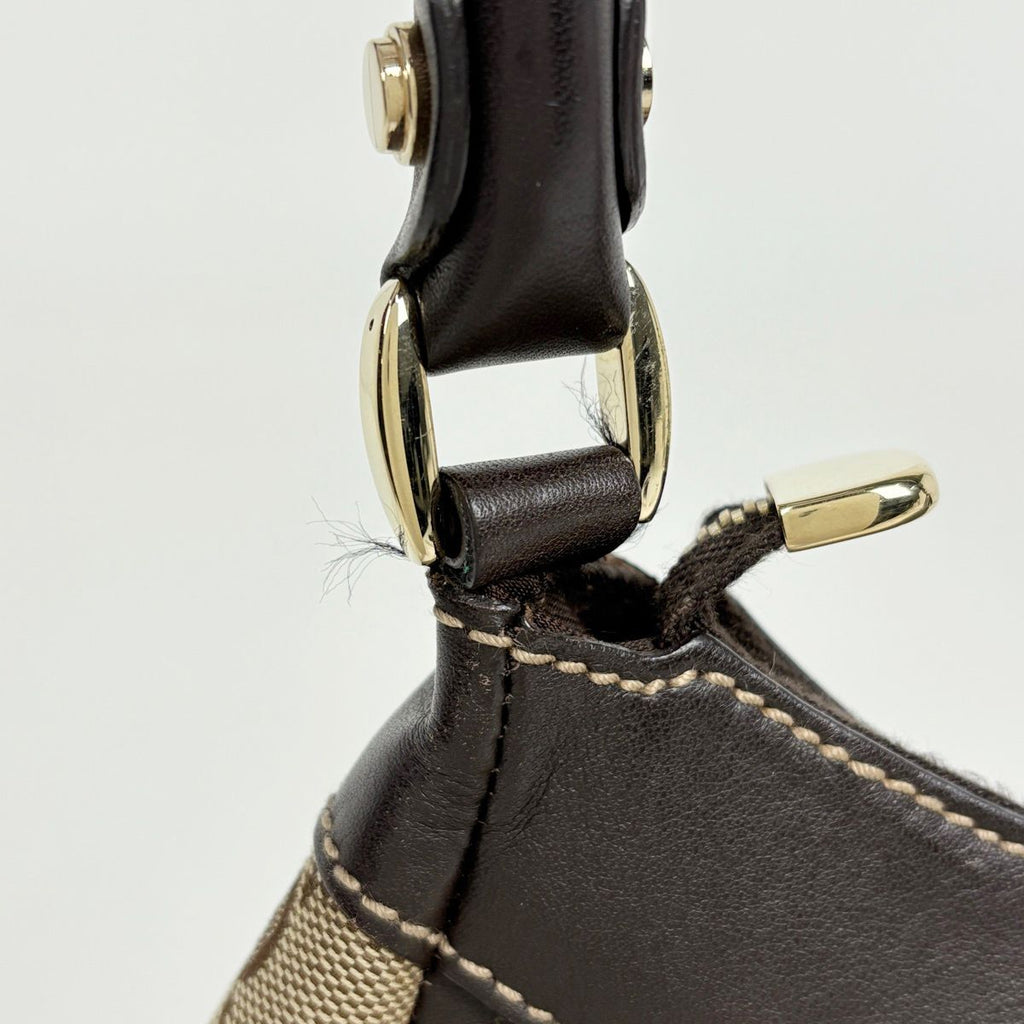 Gucci GG Pattern Shoulder Bag Abbey Canvas Brown — view 5