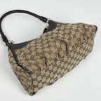 Gucci GG Pattern Shoulder Bag Abbey Canvas Brown — view 2