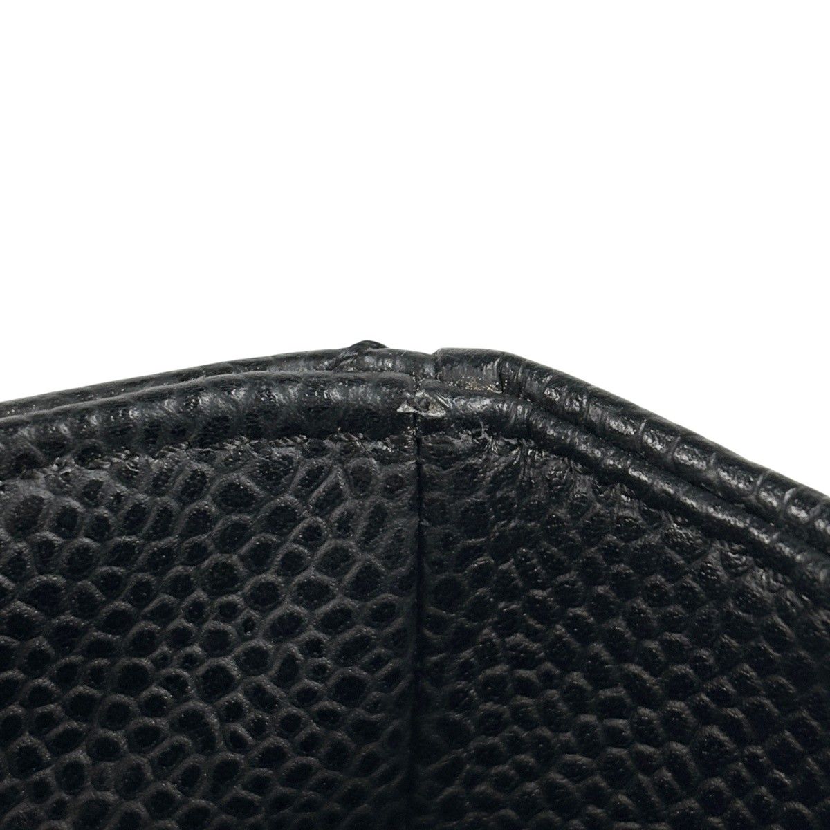 Chanel CC Logo Chain Tote Shoulder Bag Quilted Petite Shopping PST Bag Caviar — view 8