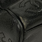Chanel Triple CC Logo Che Tote Caviar Leather Black — view 3