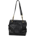 Chanel Triple CC Logo Che Tote Caviar Leather Black
