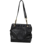 Chanel Triple CC Logo Che Tote Caviar Leather Black