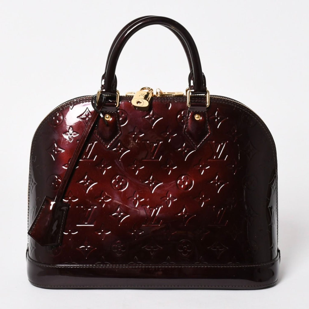 Louis Vuitton Alma PM Amarante Wine Red Handbag Gold