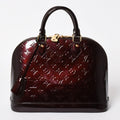 Louis Vuitton Alma PM Amarante Wine Red Handbag Gold