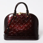Louis Vuitton Alma PM Amarante Wine Red Handbag Gold