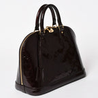 Louis Vuitton Alma PM Amarante Wine Red Handbag Gold — view 3