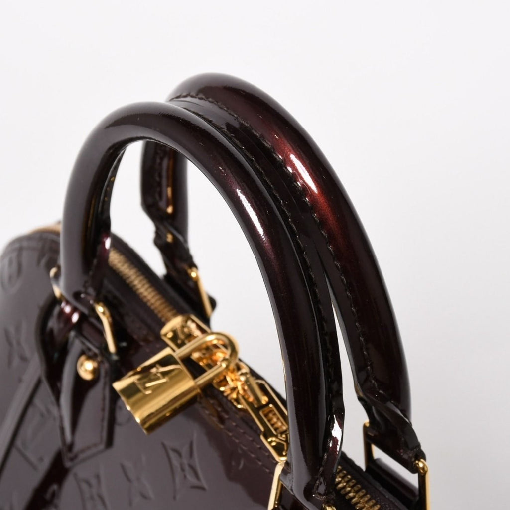 Louis Vuitton Alma PM Amarante Wine Red Handbag Gold — view 5