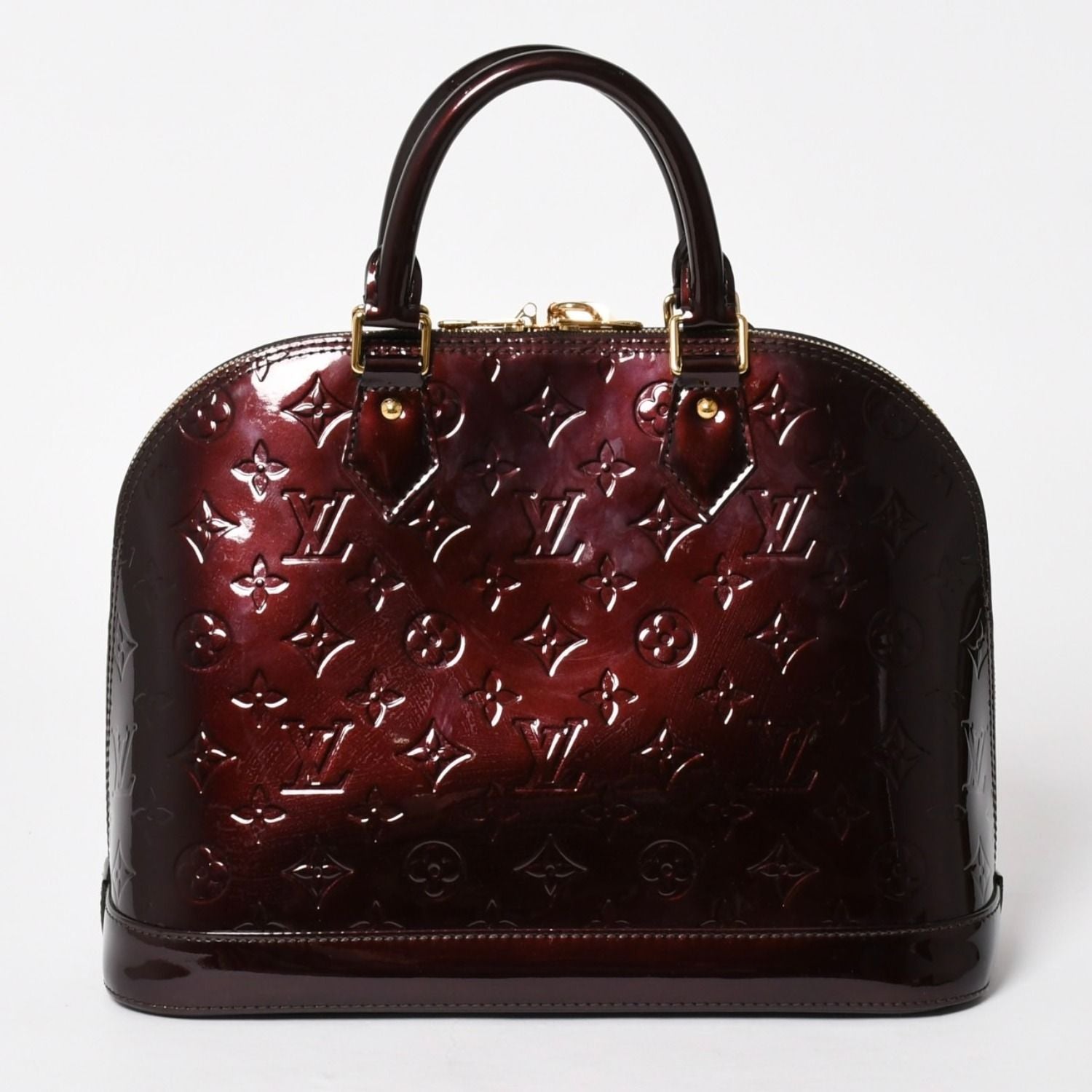 Louis Vuitton Alma PM Amarante Wine Red Handbag Gold — view 2