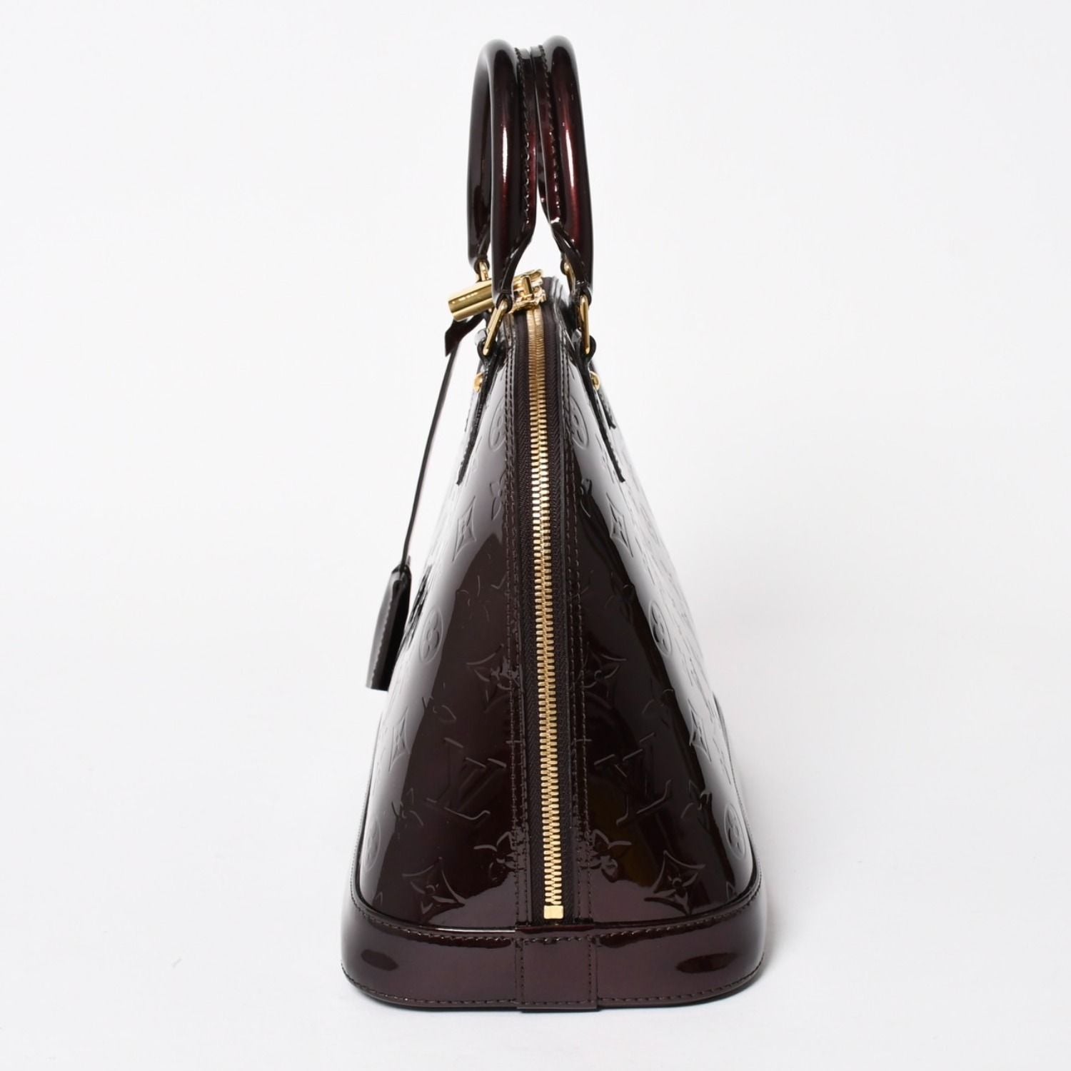 Louis Vuitton Alma PM Amarante Wine Red Handbag Gold — view 4