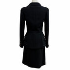 Chanel Vintage Wool Gripoix Buttoned 4 Pocket Jacket Skirt Set 38 — view 3