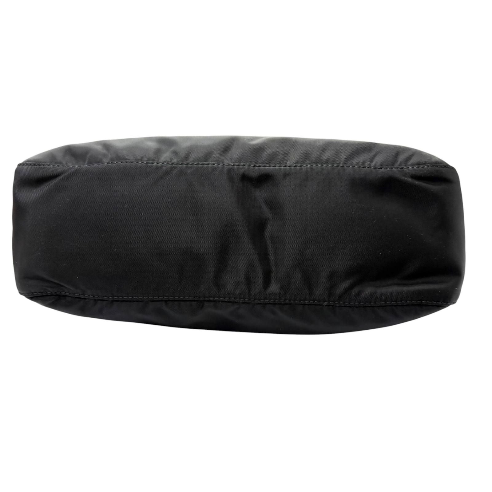 Prada Leather Re-Nylon Triangle Logo Pouch Crossbody Shoulder Bag Black — view 5