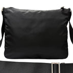 Prada Leather Re-Nylon Triangle Logo Pouch Crossbody Shoulder Bag Black — view 3