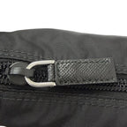 Prada Leather Re-Nylon Triangle Logo Pouch Crossbody Shoulder Bag Black — view 8