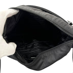 Prada Leather Re-Nylon Triangle Logo Pouch Crossbody Shoulder Bag Black — view 6