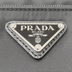 Prada Leather Re-Nylon Triangle Logo Pouch Crossbody Shoulder Bag Black — view 9