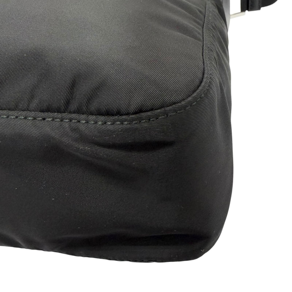 Prada Leather Re-Nylon Triangle Logo Pouch Crossbody Shoulder Bag Black — view 7
