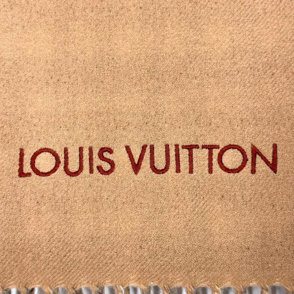 Louis Vuitton Echarpe Monogram Gradient Tartan Cashmere Embroidery Scarf — view 4