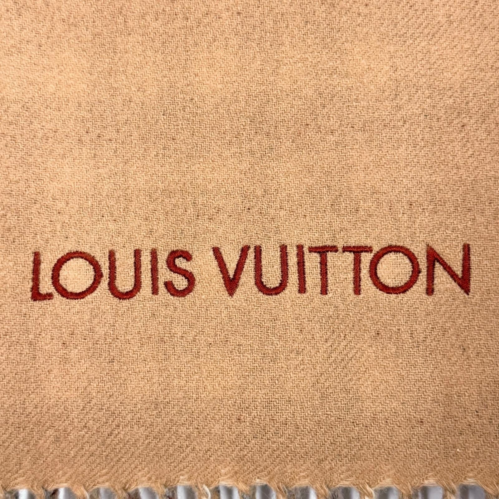 Louis Vuitton Echarpe Monogram Gradient Tartan Cashmere Embroidery Scarf — view 4