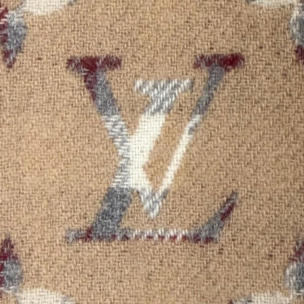 Louis Vuitton Echarpe Monogram Gradient Tartan Cashmere Embroidery Scarf — view 5