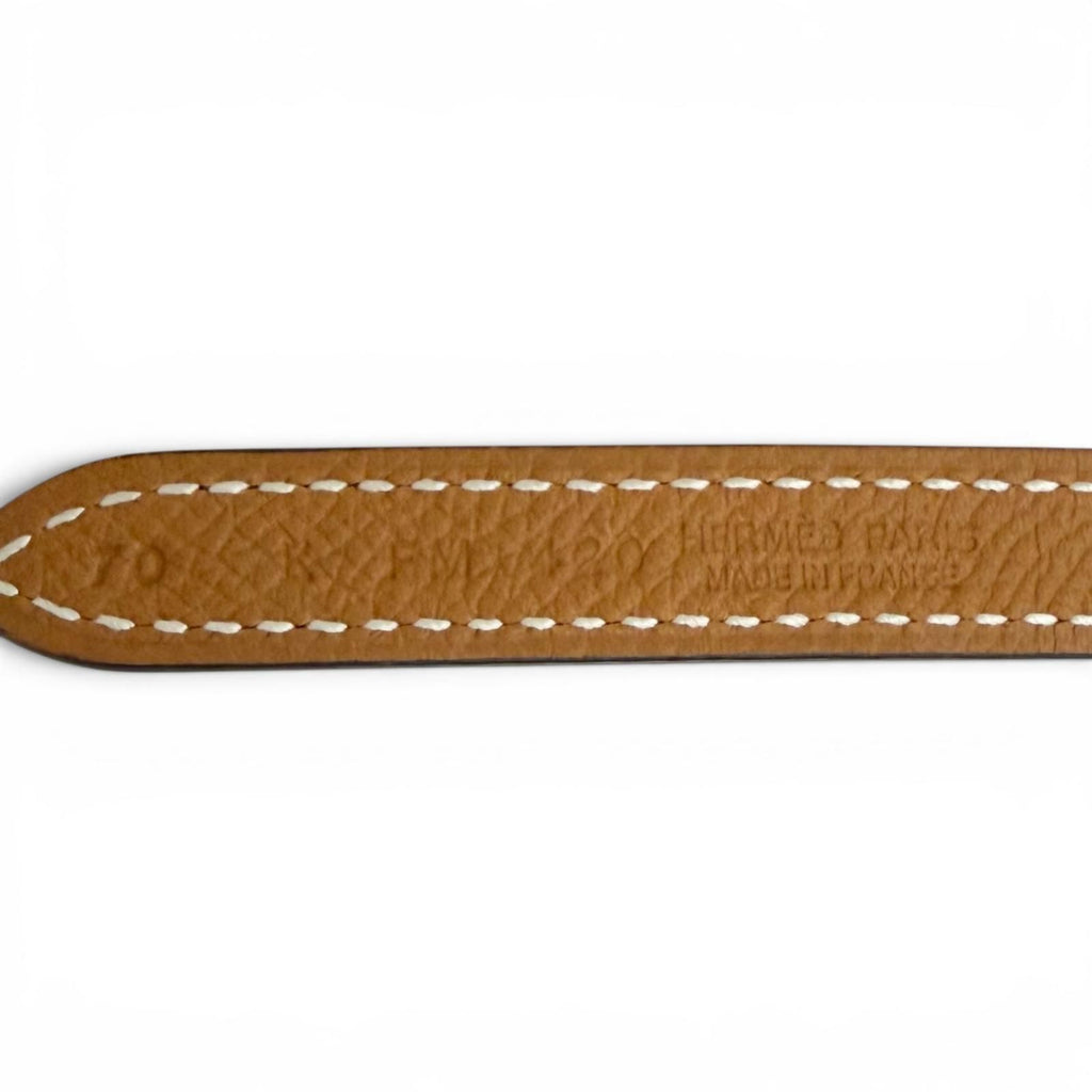 Hermes Kit Joquette Veau Swift Golden Yellow Reversible Belt Brown Black 70 — view 9