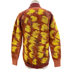 Dior Homme Wool High Neck Jacquard Knit Sweater Orange XS — view 3
