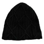 Chanel Cashmere CC Logo Knit Cap Beanie Hat Black — view 2
