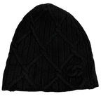 Chanel Cashmere CC Logo Knit Cap Beanie Hat Black