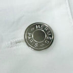 Hermes Cotton Chaine D'ancre Embossed All Over Pattern Series Button Long — view 6