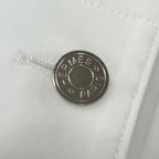 Hermes Boxy Fit Onde Colore Series Button Long Sleeve Shirt White 39 — view 6