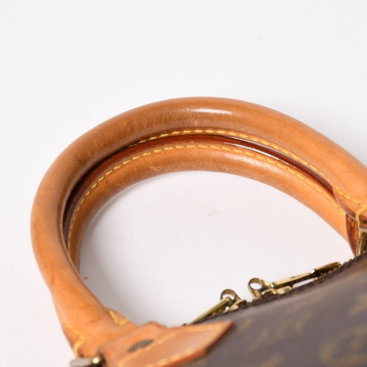 Louis Vuitton Monogram Alma PM Handbag Shoulder Gold — view 6