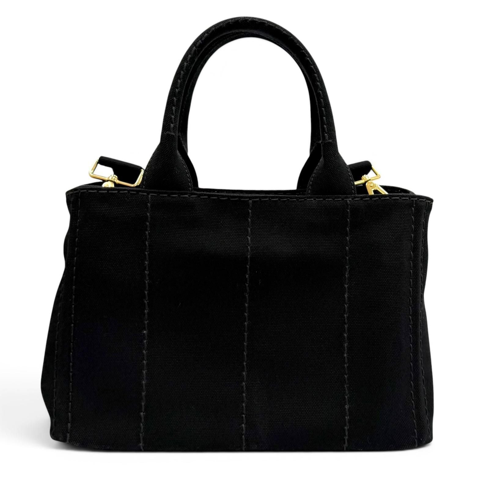 Prada Canapa Nero Logo Tote — view 4