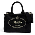 Prada Canapa Nero Logo Tote