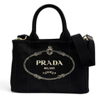 Prada Canapa Nero Logo Tote