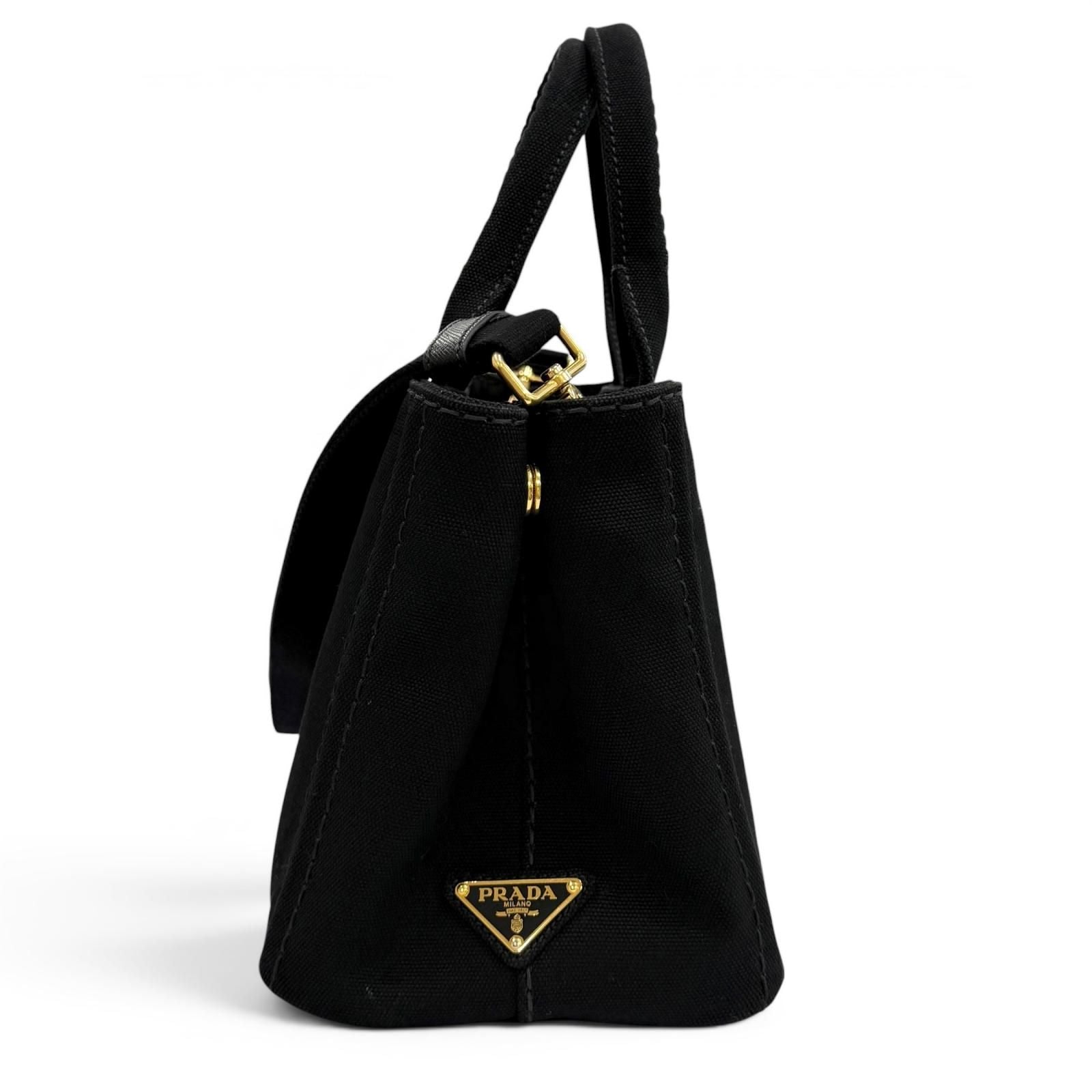 Prada Canapa Nero Logo Tote — view 5