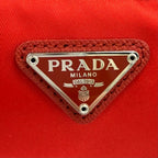 Prada Vela Re-Nylon Mini Pouch Rosso Makeup — view 8