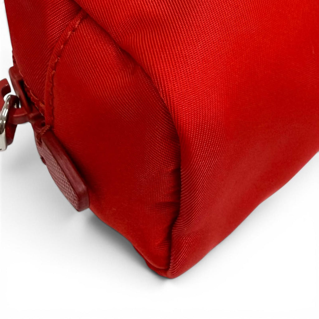 Prada Vela Re-Nylon Mini Pouch Rosso Makeup — view 7