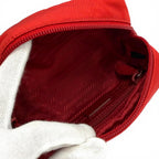 Prada Vela Re-Nylon Mini Pouch Rosso Makeup — view 6