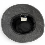 Chanel Cashmere Wool CC Logo Lame Thread Bucket Hat Gray Silver — view 5