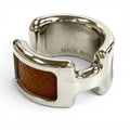 Hermes Olympe PM Gold Veau Epsom Silver Earring