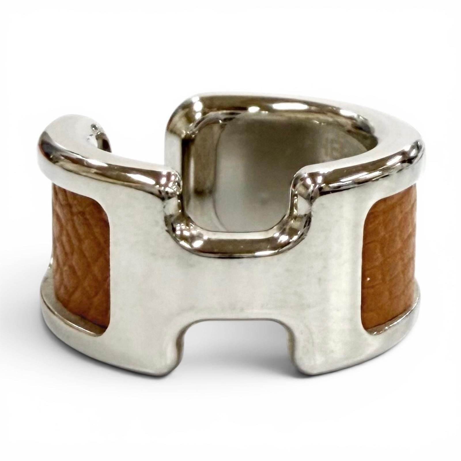 Hermes Olympe PM Gold Veau Epsom Silver Earring — view 6