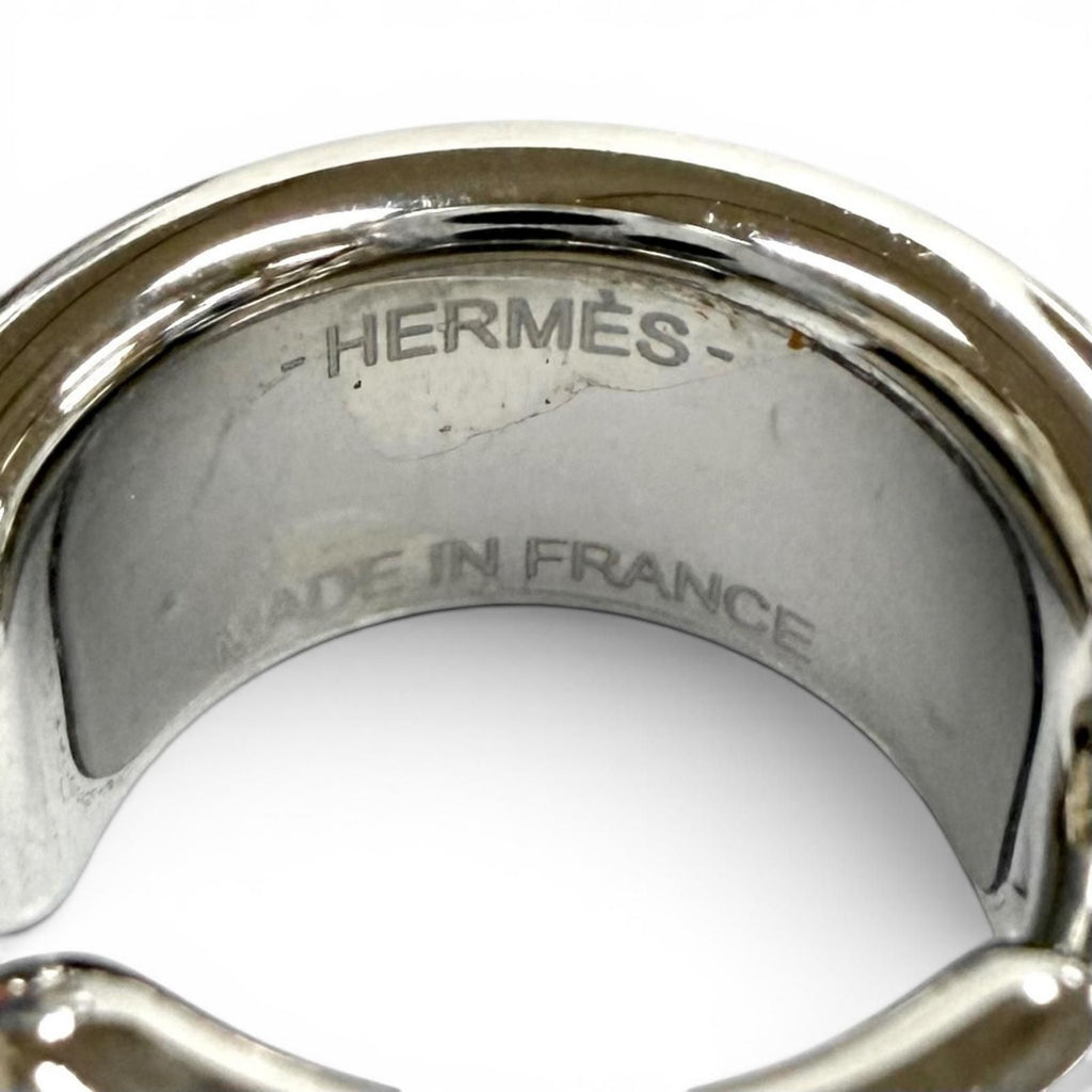 Hermes Olympe PM Gold Veau Epsom Silver Earring — view 7