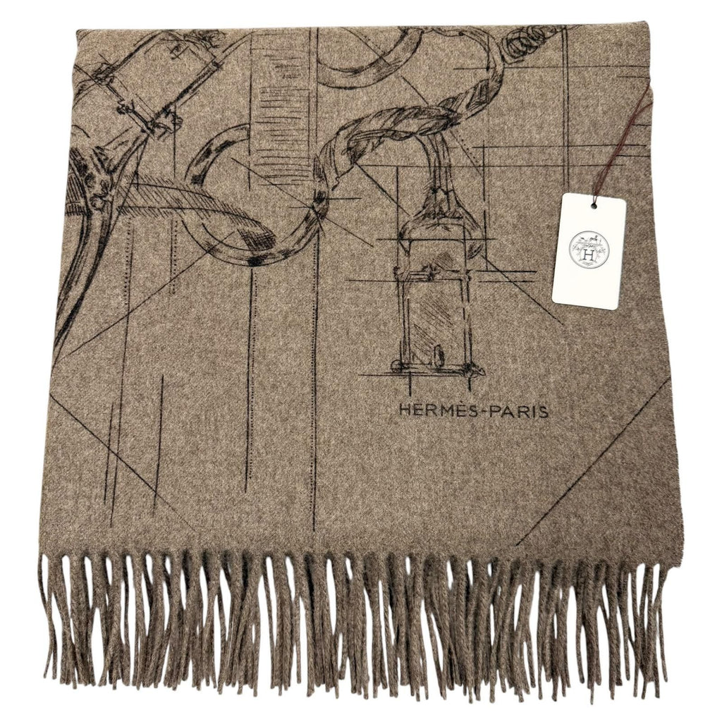 Hermes 100% 272800 Scarves Gray