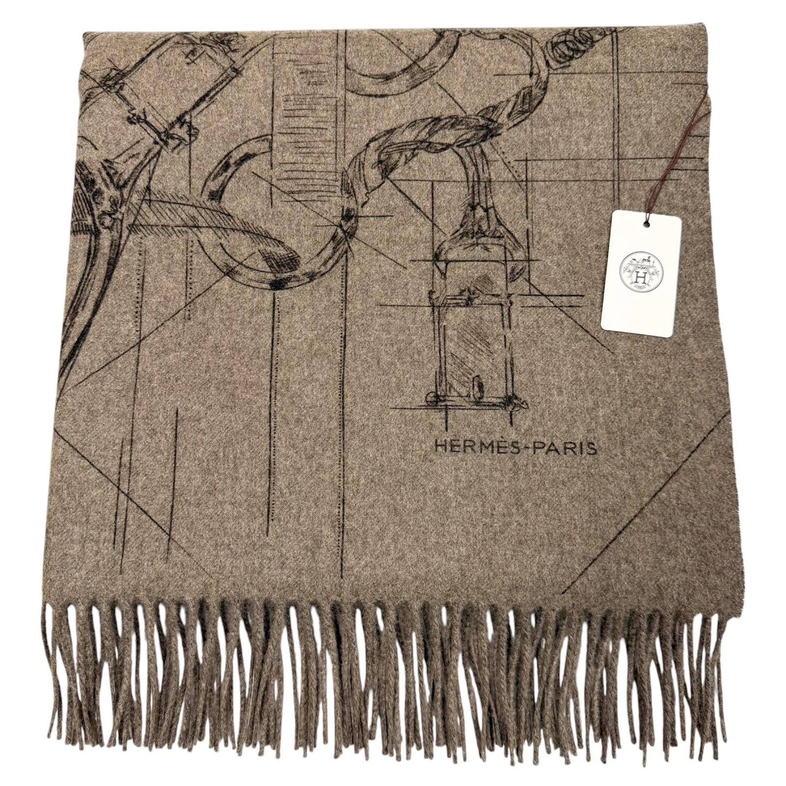 Hermes 100% 272800 Scarves Gray